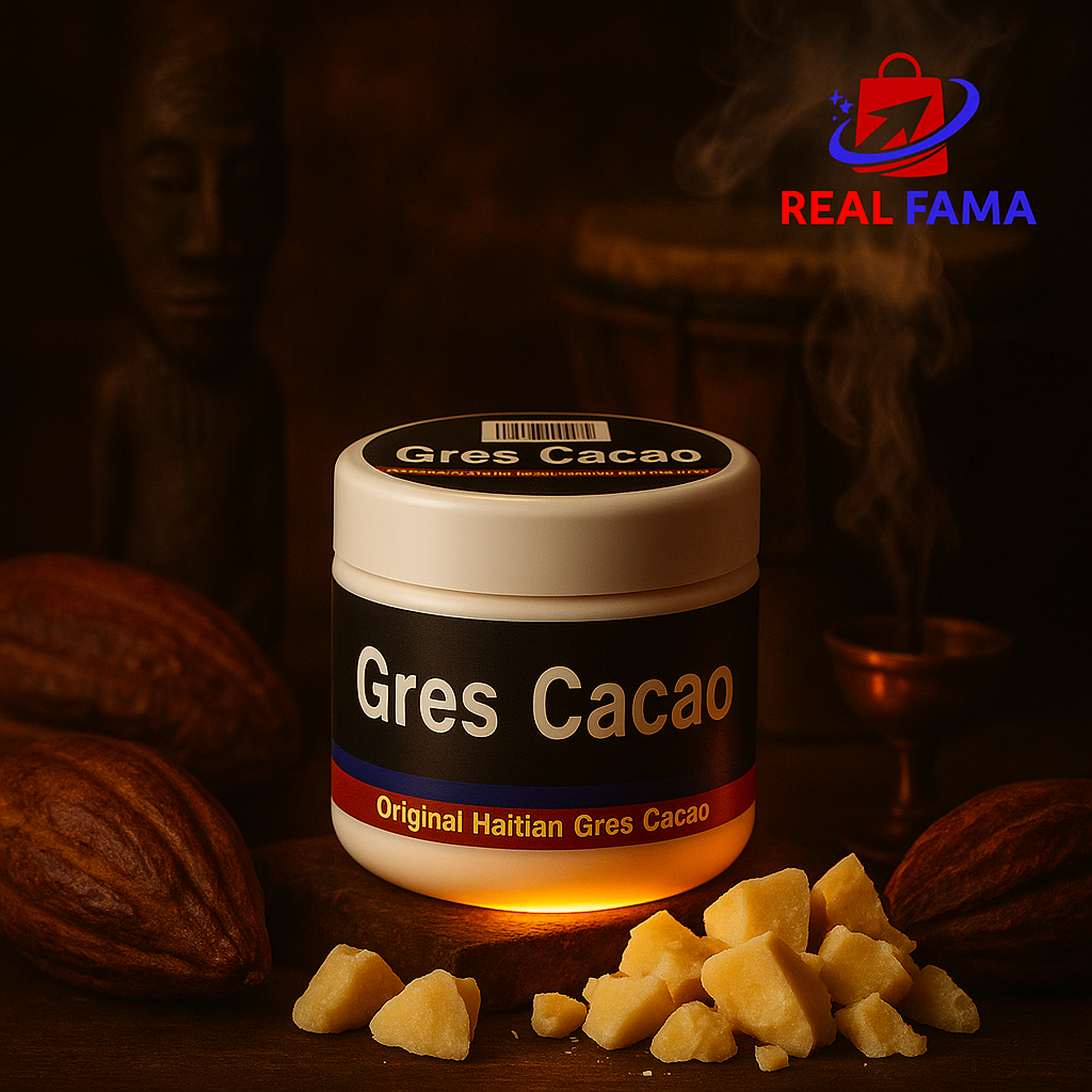 GRES CACAO – 2oz Organic Haitian Body Oil for Skin Hydration, Firmness & Confidence | Real Fama