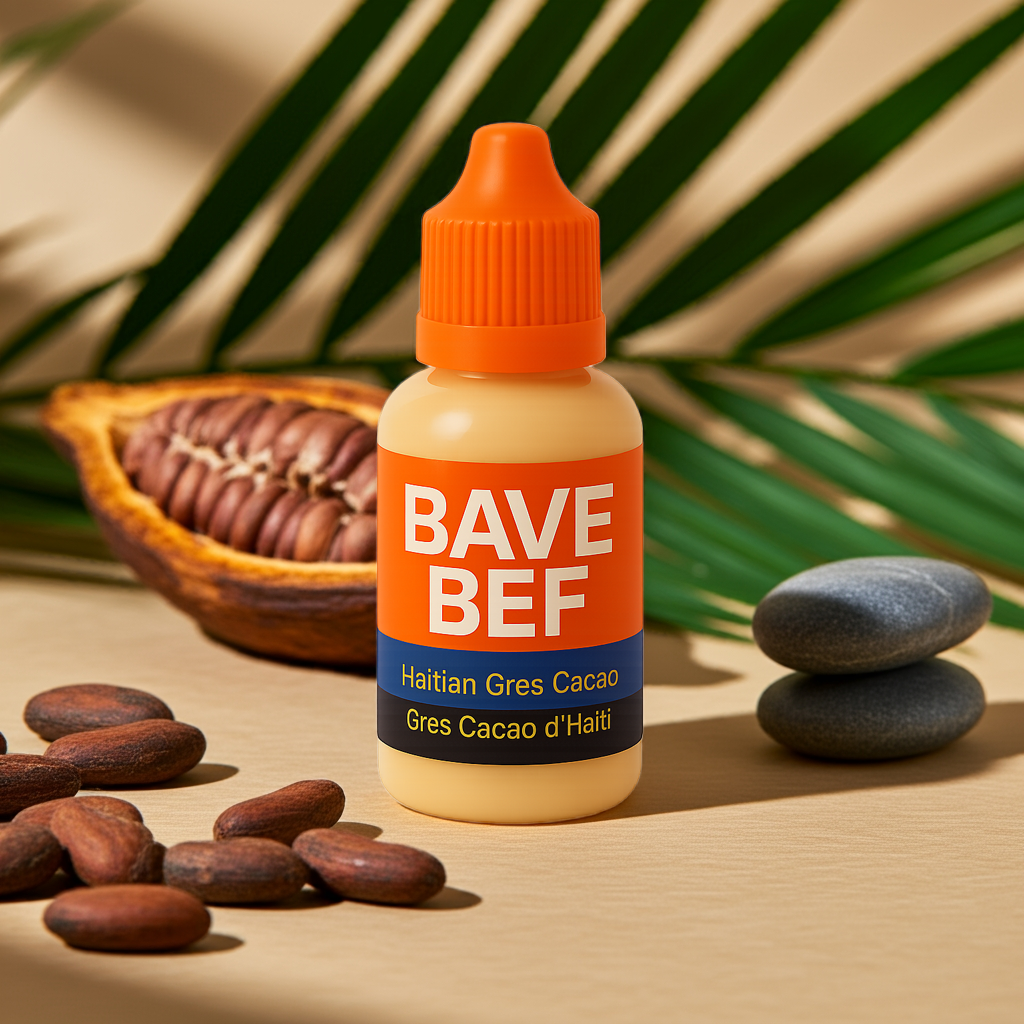 BAVE BEF Gres Cacao Oil – 30ml Haitian Blend for Skin, Firmness & Confidence Enhanced with Cow Jaw Bone Tradition