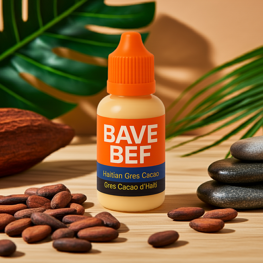 BAVE BEF Gres Cacao Oil – 30ml Haitian Blend for Skin, Firmness & Confidence Enhanced with Cow Jaw Bone Tradition