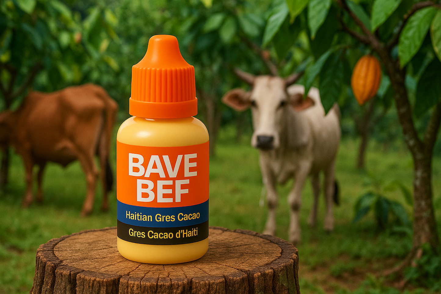 BAVE BEF Gres Cacao Oil – 30ml Haitian Blend for Skin, Firmness & Confidence Enhanced with Cow Jaw Bone Tradition
