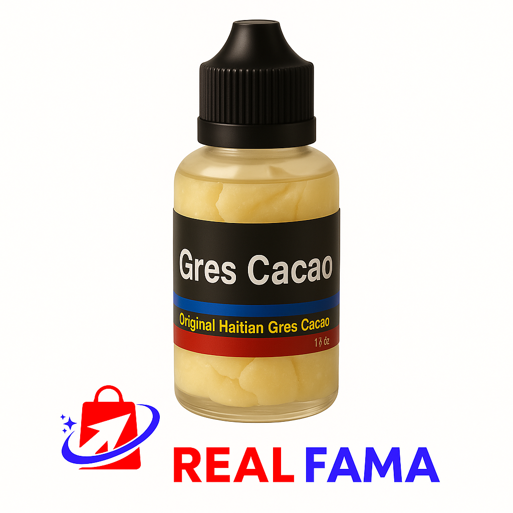 GRES CACAO – 1oz Organic Haitian Body Oil for Skin Hydration, Firmness & Confidence | Real Fama