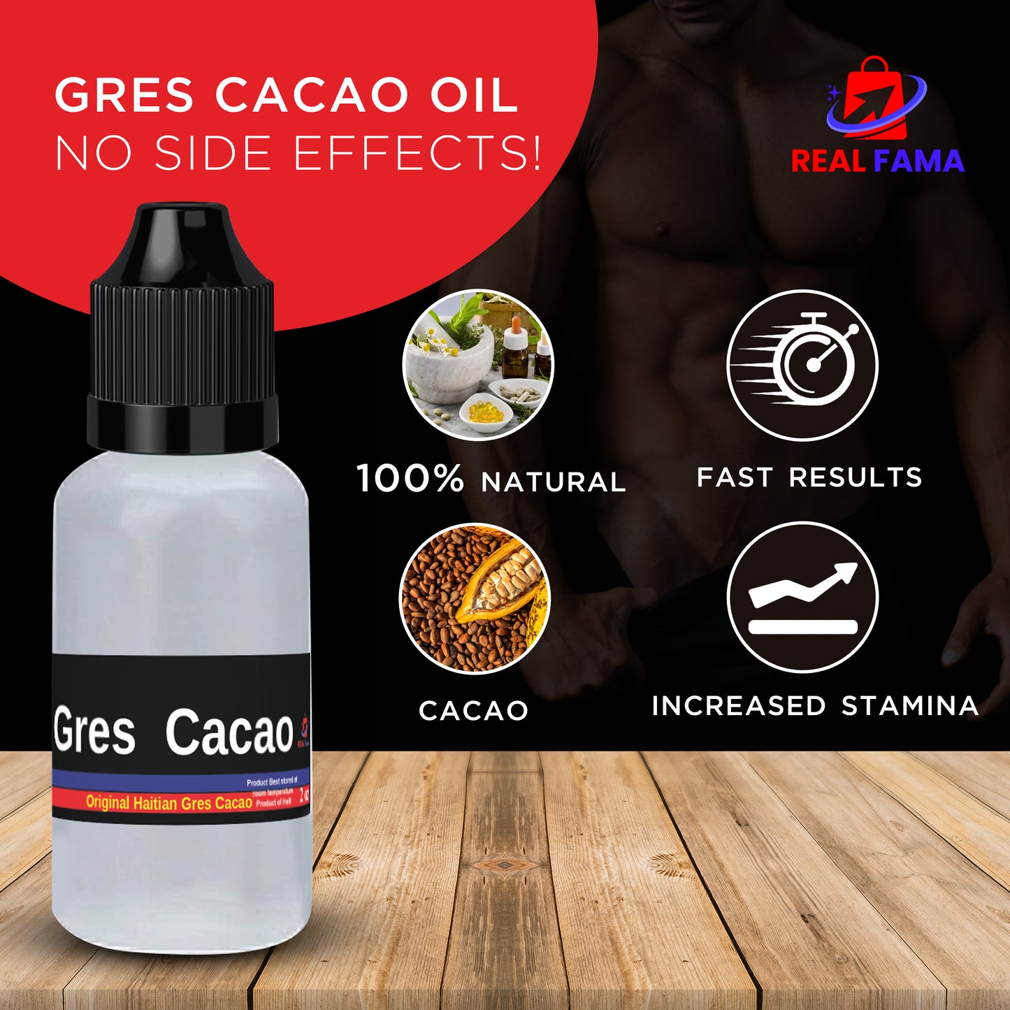 Libido Booster For Men | Gres Cacao Male Enlargement Oil | Real Fama
