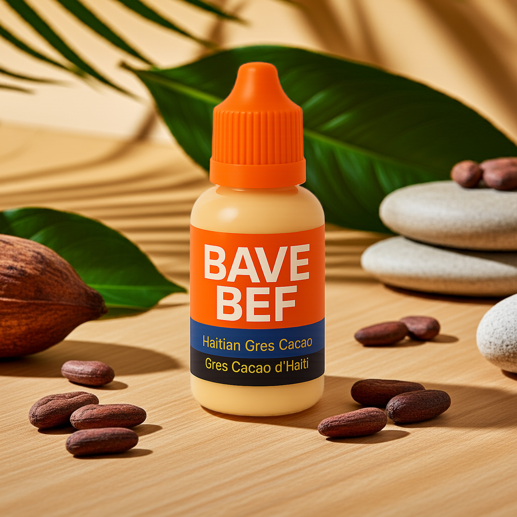 BAVE BEF Gres Cacao Oil – 30ml Haitian Blend for Skin, Firmness & Confidence Enhanced with Cow Jaw Bone Tradition