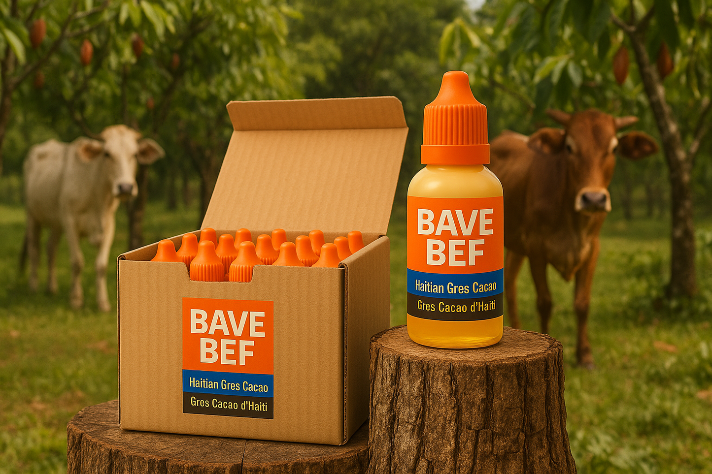 BAVE BEF Gres Cacao Oil – 30ml Haitian Blend for Skin, Firmness & Confidence Enhanced with Cow Jaw Bone Tradition