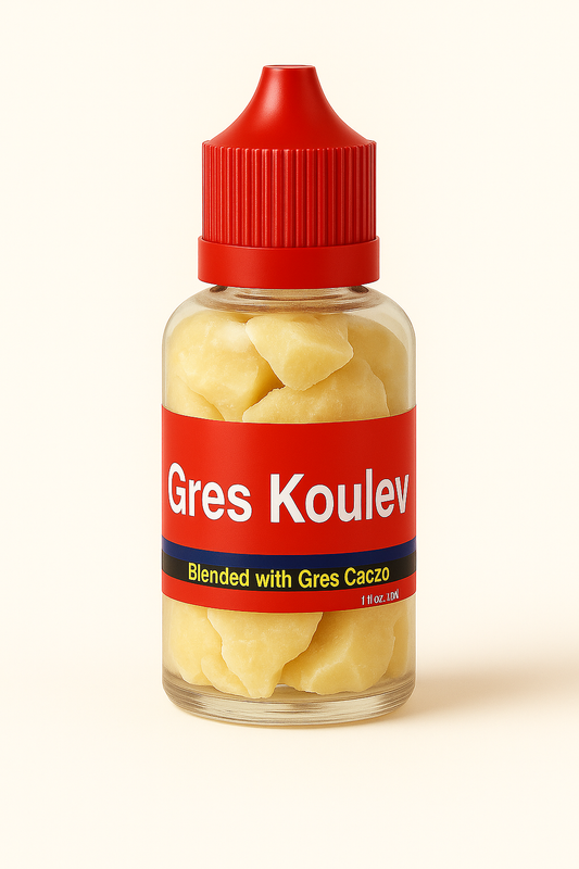 GRES CACAO + GRES KOULEV – 1oz Organic Haitian Oil Duo for Skin Hydration, Firmness & Personal Confidence | Real Fama