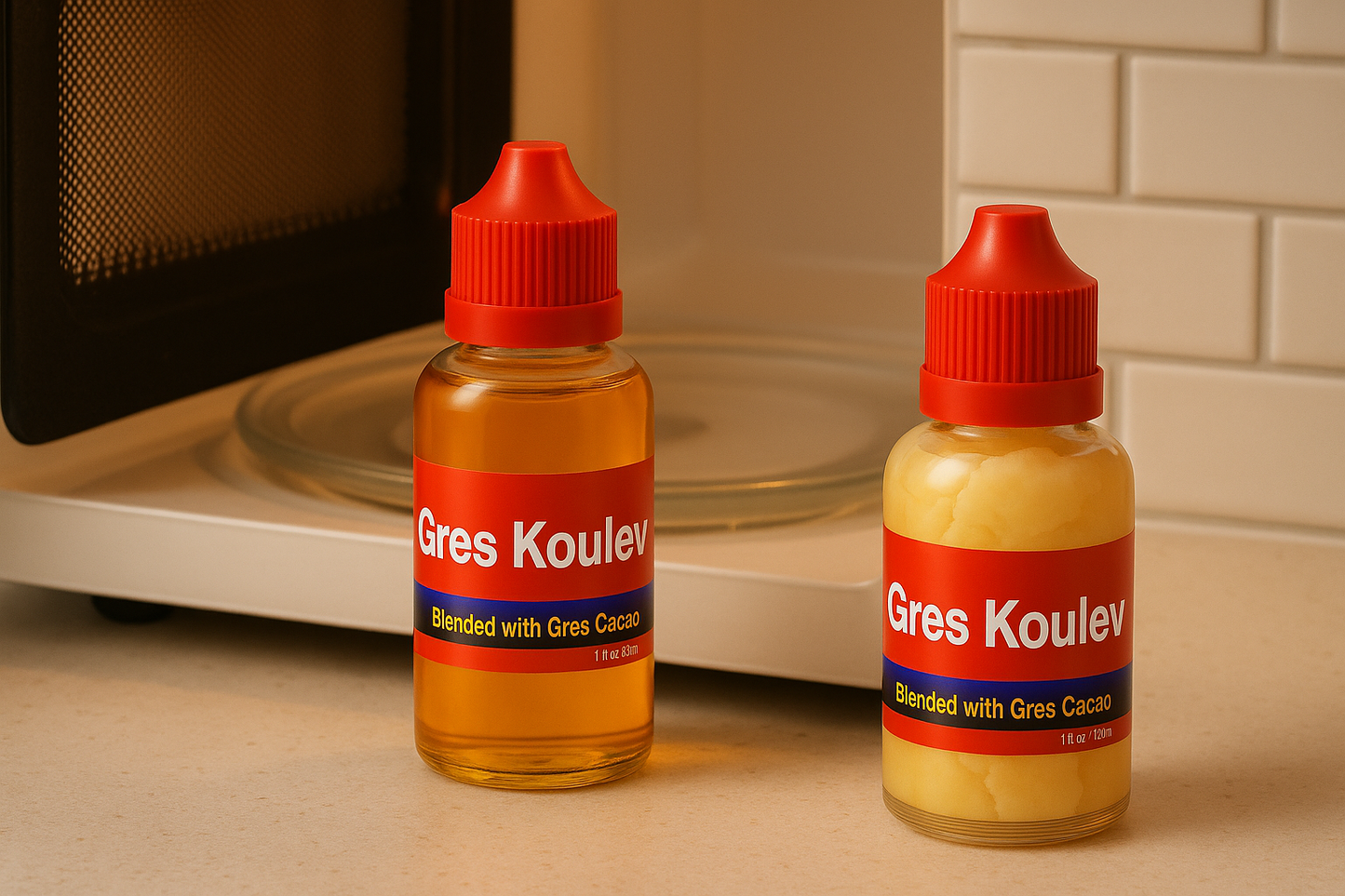 GRES CACAO + GRES KOULEV – 1oz Organic Haitian Oil Duo for Skin Hydration, Firmness & Personal Confidence | Real Fama
