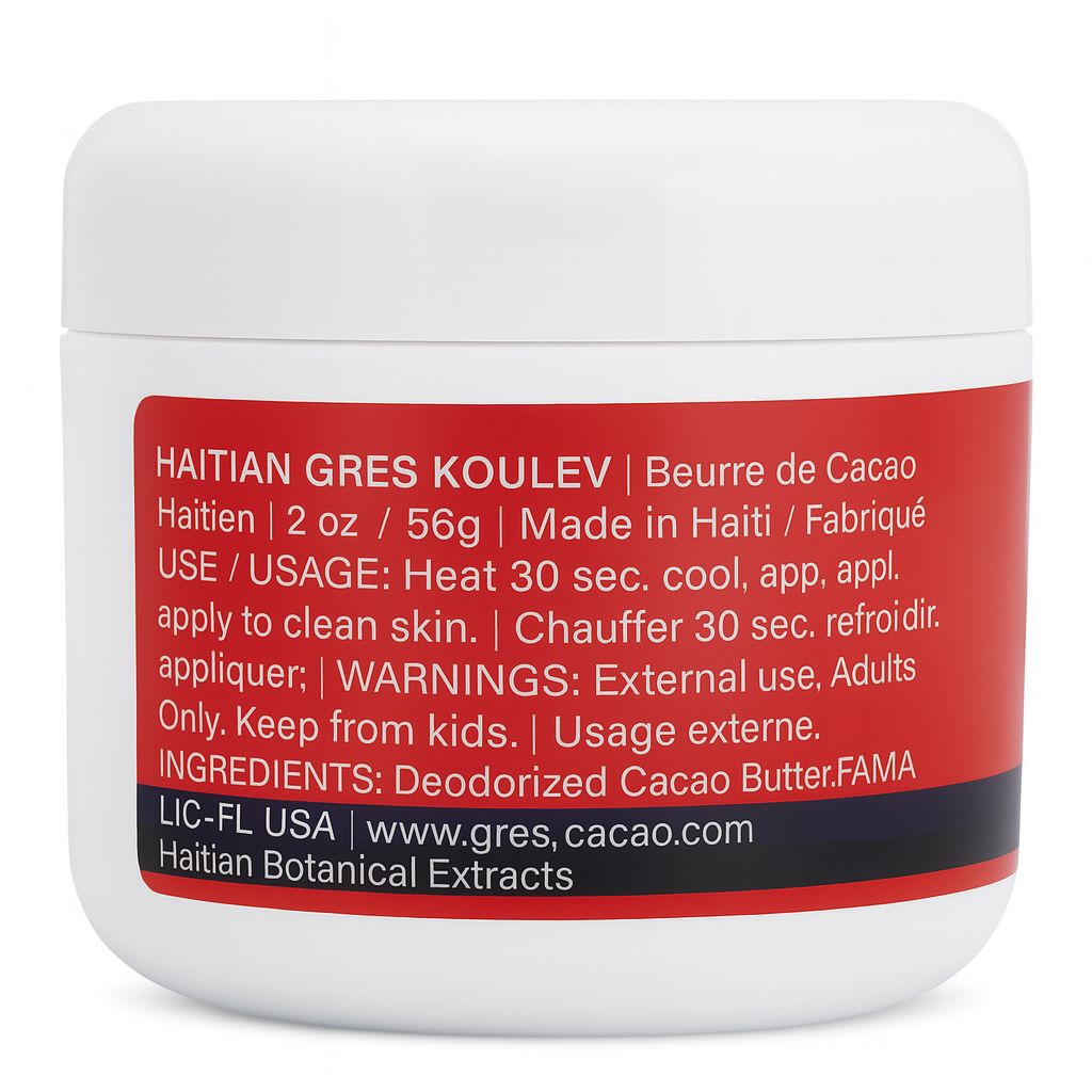 GRES CACAO + GRES KOULEV – 2oz Organic Haitian Body Oil Duo for Skin Hydration, Firmness & Daily Confidence | Real Fama